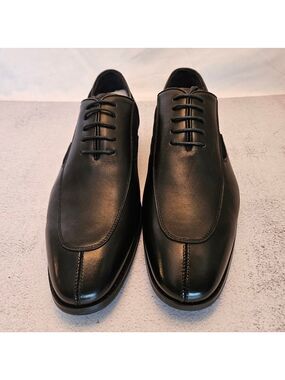 NIB Size 13 Premium Black Calf & Suede Leather Lace Up Formal Dress Shoe, Snover